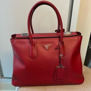 Large Leather Prada Handbag